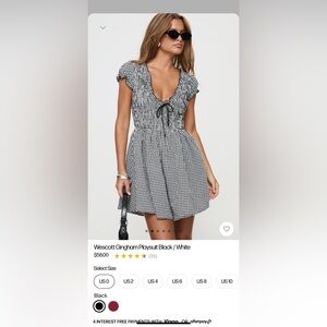 Wescott Gingham Playsuit Black / White